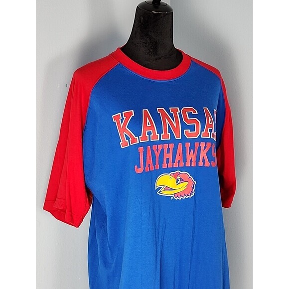 Kansas Jayhawks University of Kansas Russell Athletic Shirt Large NCAA College - Picture 2 of 11